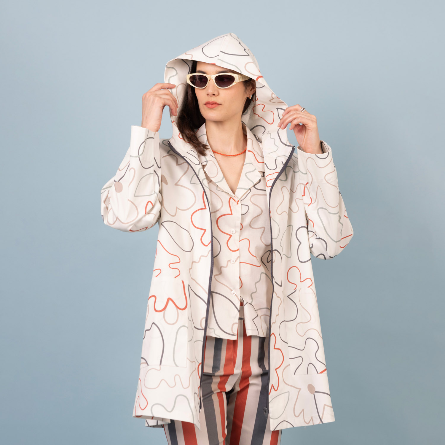 molie abstract trench coat
